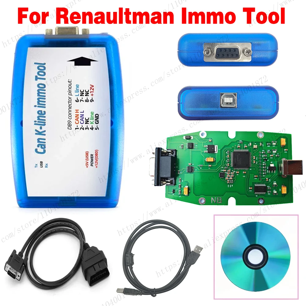 Can K-line Immo V4.09 Tool For RenaultMan Support CAN/K-line ECU Tool OBD2 Programmer Read / Write EEPROM Diagnostic Tool