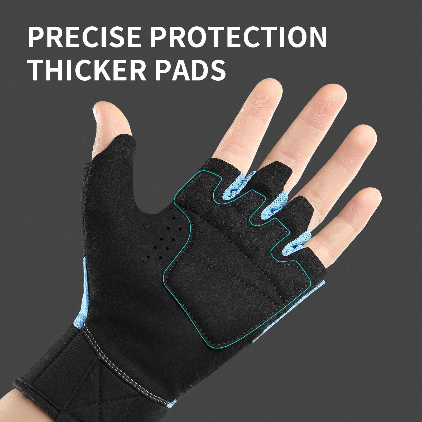 Fahrradhandschuhe, Fitness-Handschuhe, Sport, Gewichtheben, Übung, rutschfeste Handschuhe für Damen und Herren, Yoga, Radfahren, Wandern