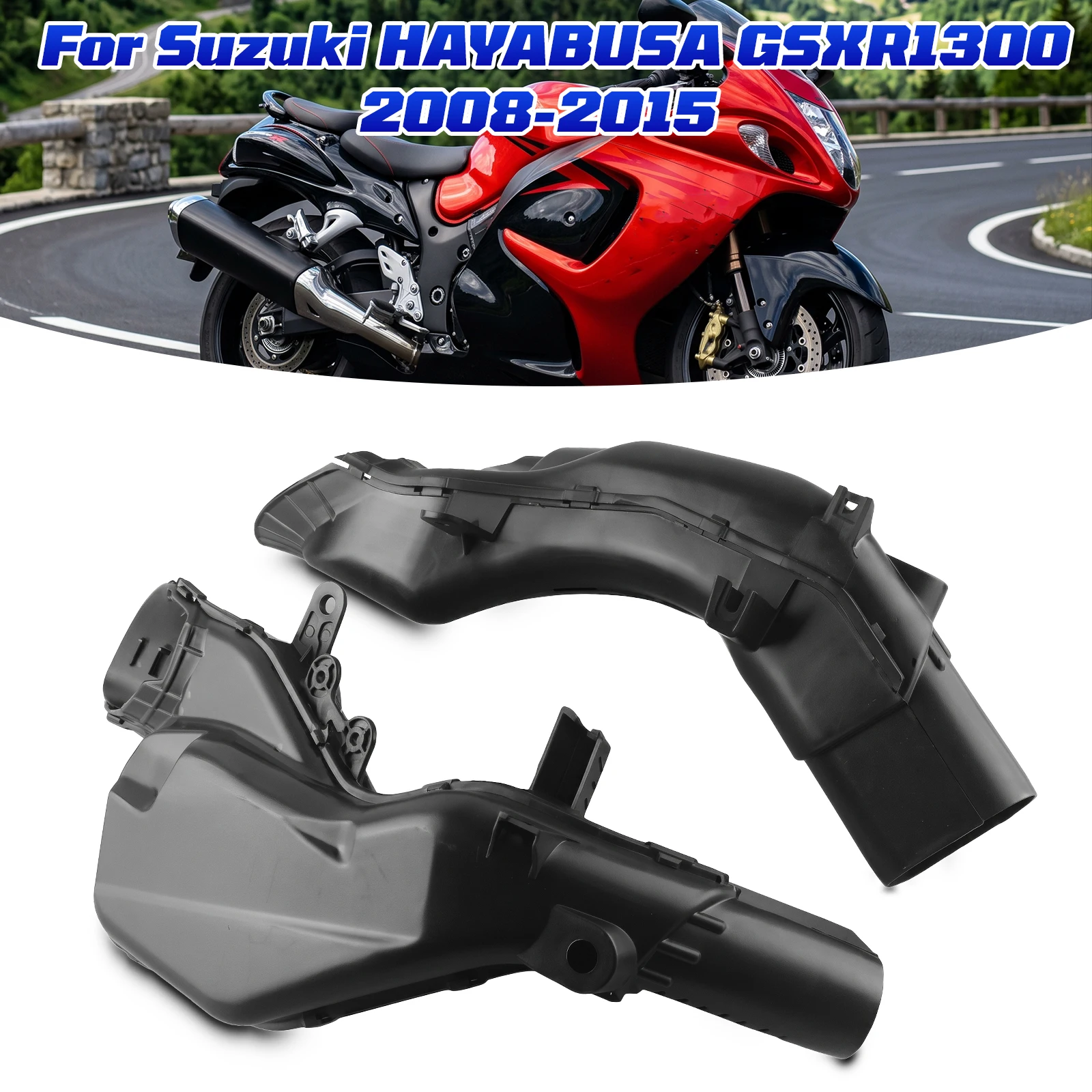 Fit for Suzuki Hayabusa Gsxr1300 2008-2015 Motorcycle Abs Ram Air Duct Intake Tube Duct Cover 09 10 11 12 13 14