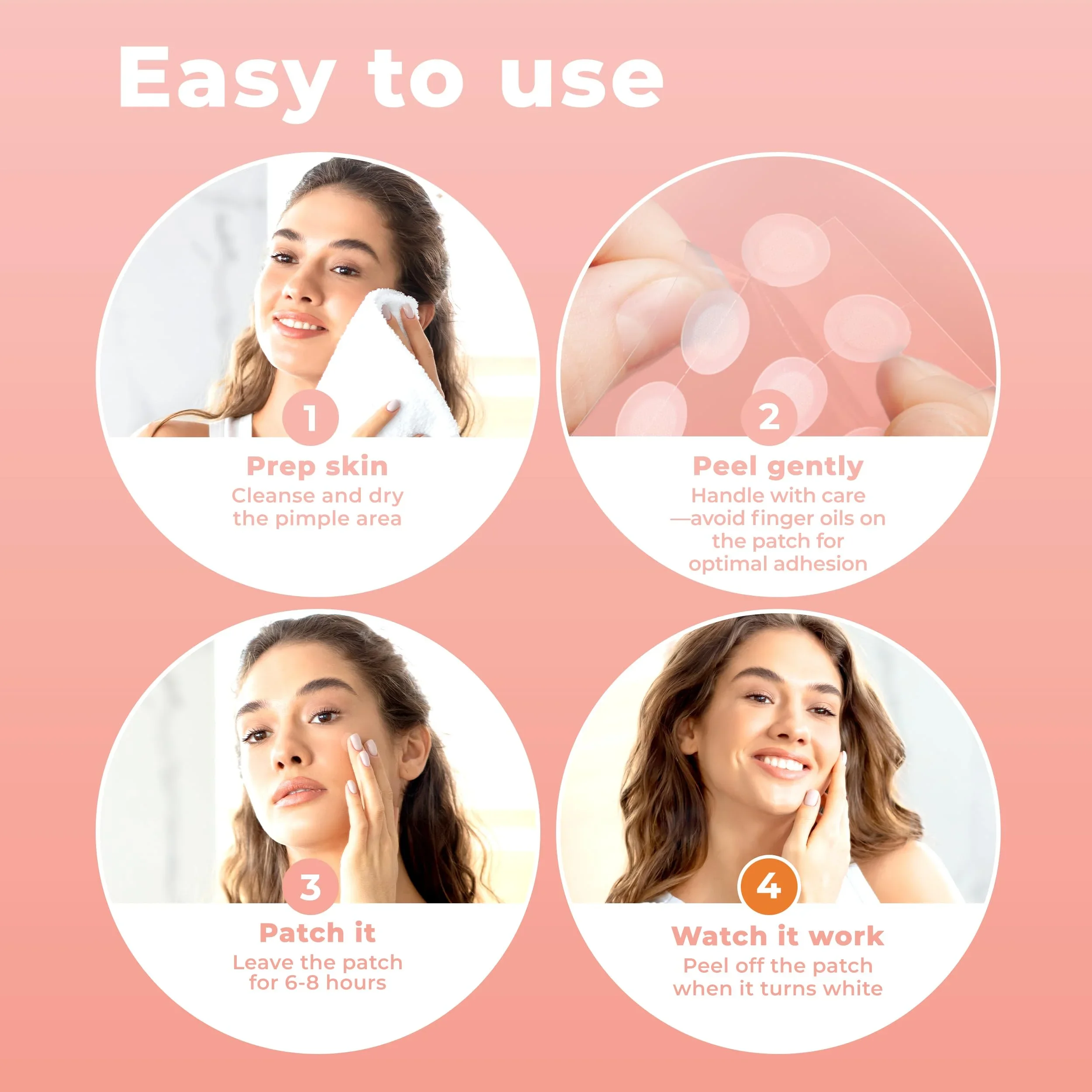 Hitworker بقع حب الشباب 24 قطعة حمض الهيالورونات الساليسيليك سريع المفعول العناية بالبشرة الكورية