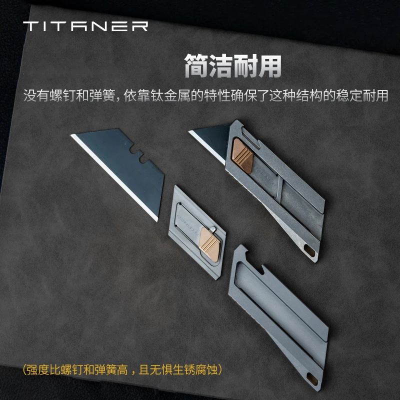 

EDC Titanium Alloy Pocket Paper Cutter Knife Unpacking Camping Pocket Outdoor Tools Mini Utlity Knife Straight Knife