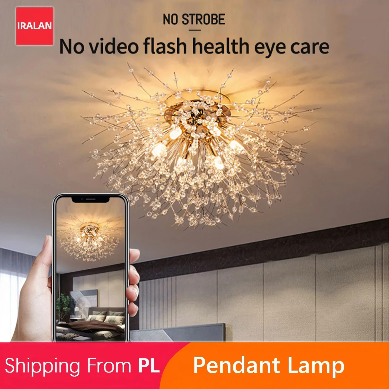 الفاخرة LED ثريا تركب بالسقف الهندباء الإبداعية غرفة الطعام قلادة أضواء ثلاثة ألوان ضوء الشمال تركيبات 220 فولت مصباح السقف #1