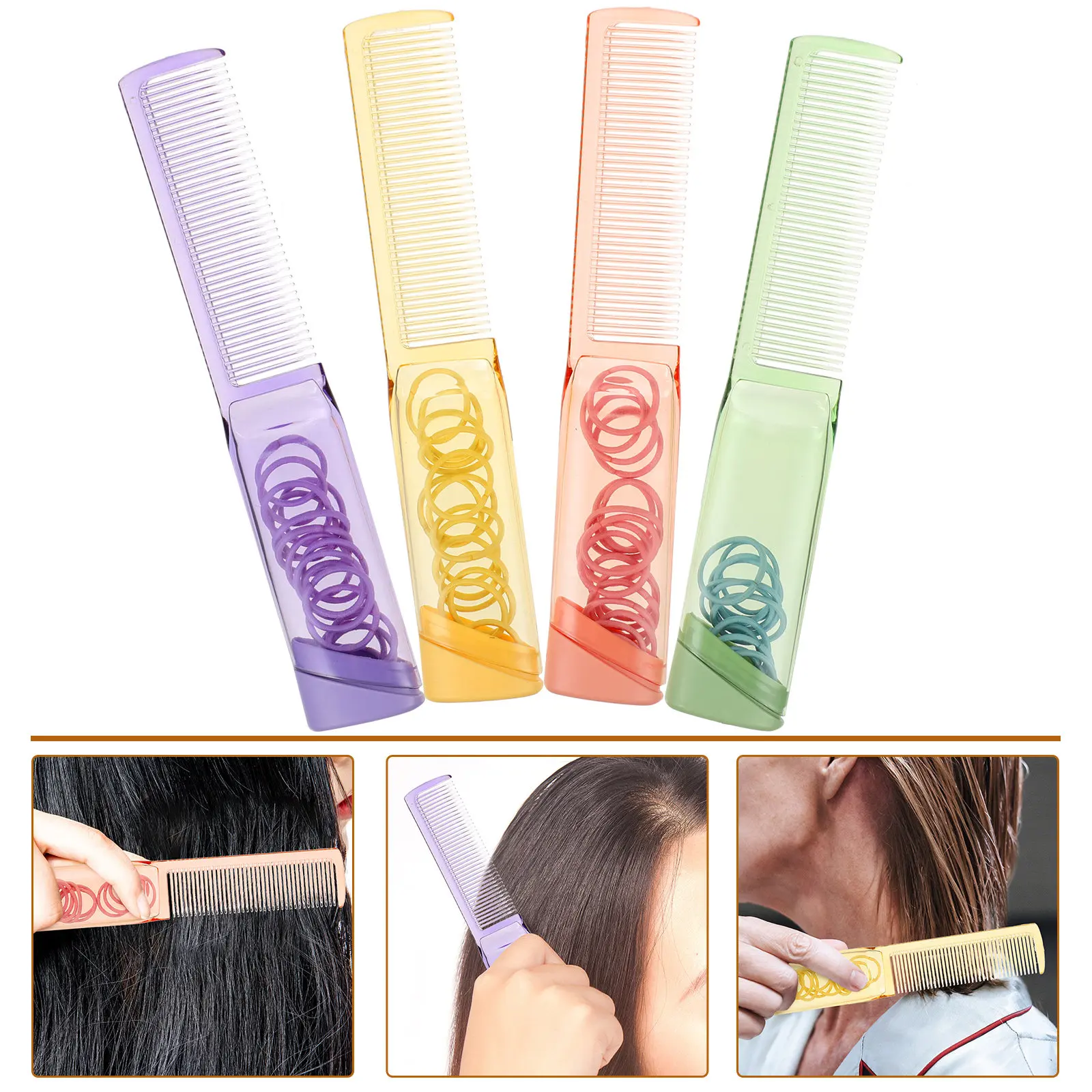 

4Pcs Multi-Purpose Hair Comb Beauty Straightening Anti-Static Hairstyle Tool Portable Hairdressing Comb Hair Device