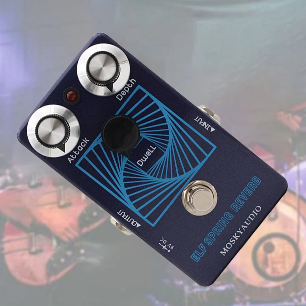 Depth Control Vintage Reverb Wet Dry Mix Adjustment Pedal Vintage Reverb Adjustable Reverb Intensity Compact Size Design