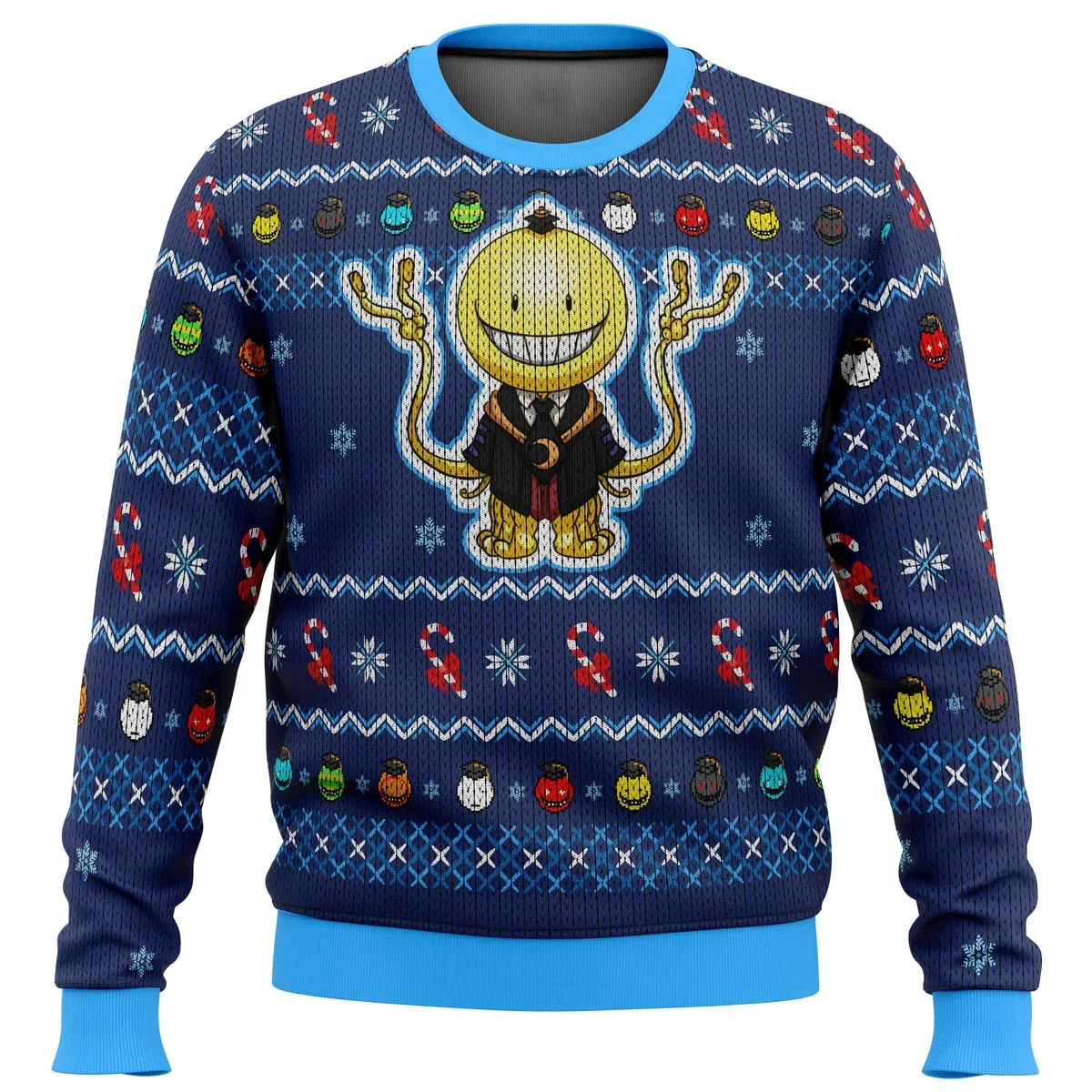 Koro Sensei Assassination Classroom Ugly Christmas Sweater Gift Santa Claus Pullover Men 3D Sweatshirt And Top Autumn And Winter