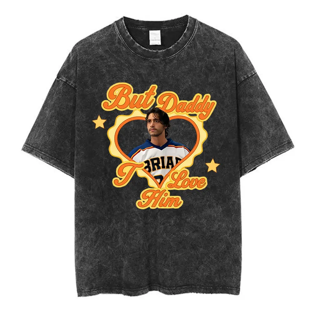 Off Campus Garrett Graham 44 Briar University Hockey Vintage Washed T-Shirt Herren Damen Sommer Casual Baumwolle Kurzarm T-Shirt – Detail 5