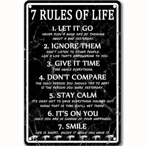 Metal Sign for Office Motivational Bedroom Wall Decor for Girls boys Teenager 7-Aluminum-tin sign