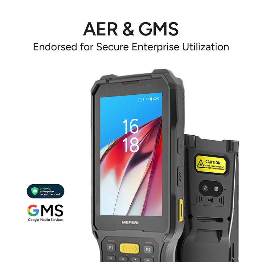 2026 MEFERI IP68 Waterproof Handheld Pda Computer NFC Barcode Scanner WIFI6 Industrial Rugged Pda Android 13 1d 2d Handheld Pda