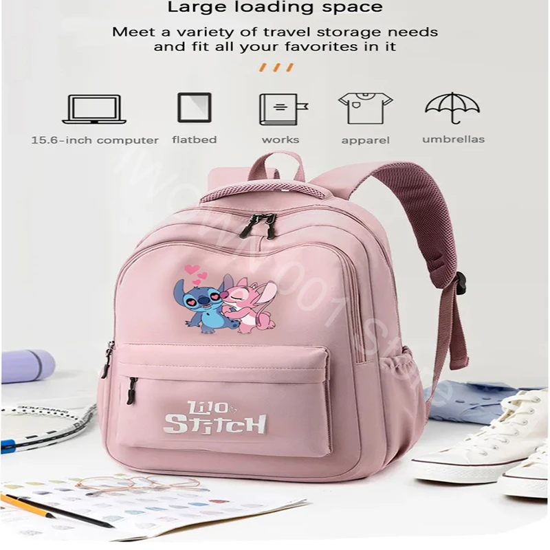 MINISO Stitch Backpack for Girl Boy Student Teenager Children Rucksack Kids Birthday Gift Women Casual School Bag