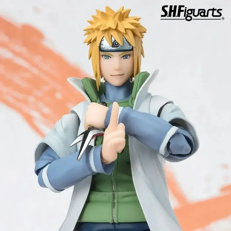 In Stock Bandai SHFiguarts Shf Naruto Shippuden Minato Namikaze Narutop99 Edition Anime Action Figures Toys Models Hoilday Gifts