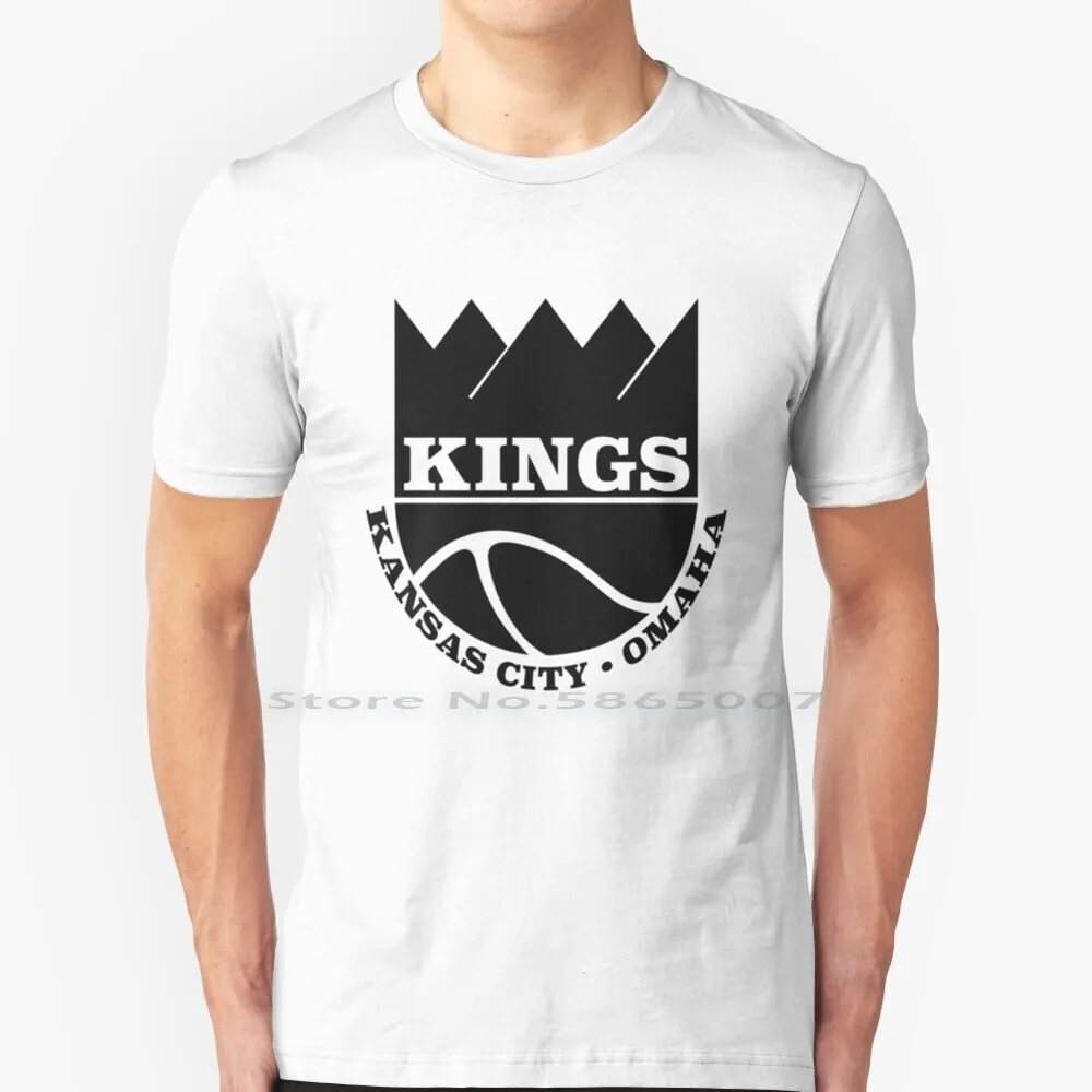 Kansas City Kings Omaha T Shirt Cotton 6XL Retro Kansas Basketball 70s Rap Hip Hop Court Tv Fun Cool Air Sport