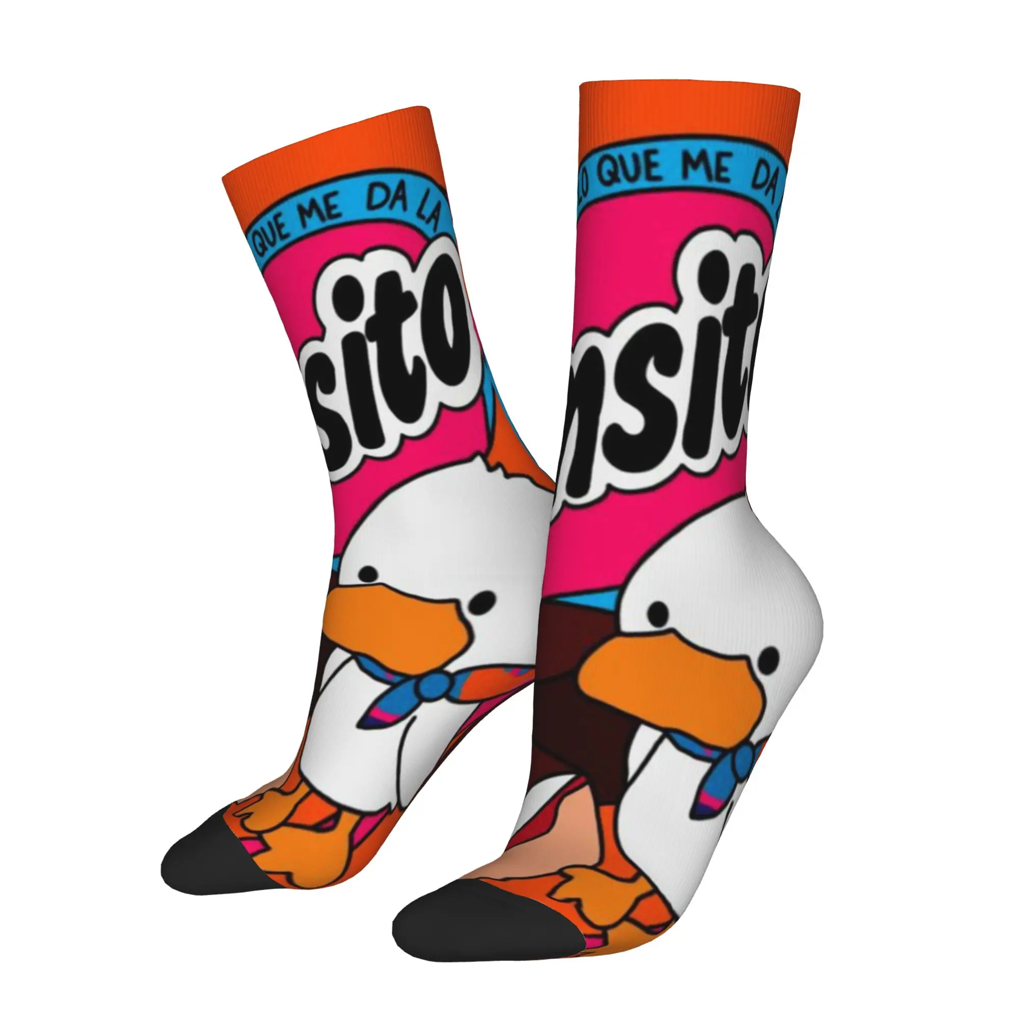 

1 Pair Funny Sock Gansito Chocolatey Snack Hip Hop Seamless Pattern Printed Men Crew Socks Casual Men's Socks