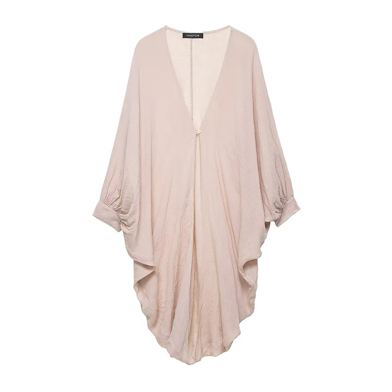 

Chic Fashion Simple Top Shirts for Women 2025 New Long Sleeve One Button Women's Casual Loose Shirt And Blouse Woman Tops