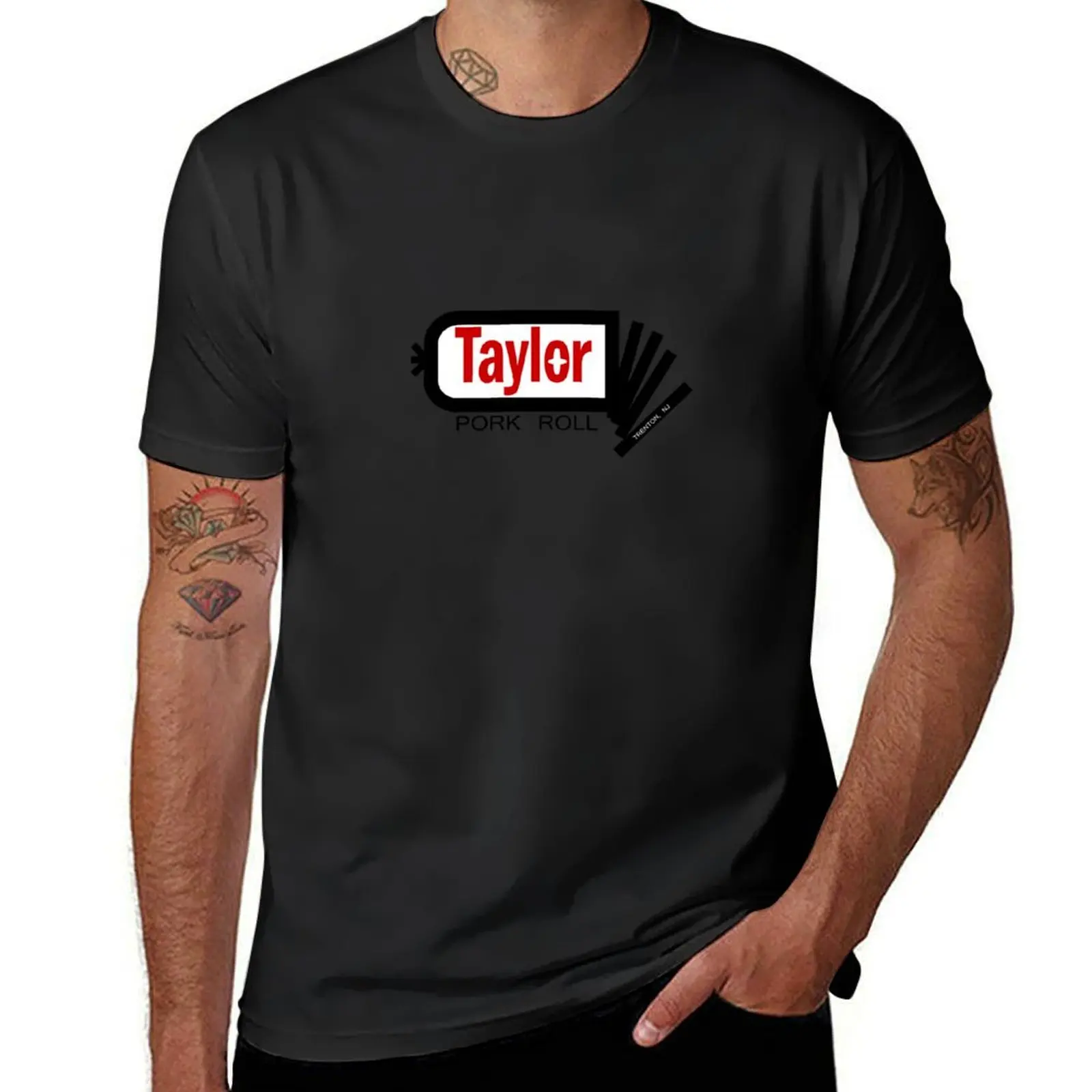 Pork Roll - New Jersey Cuisine T-Shirt vintage for a boy Blouse plus size tops Men's cotton t-shirt