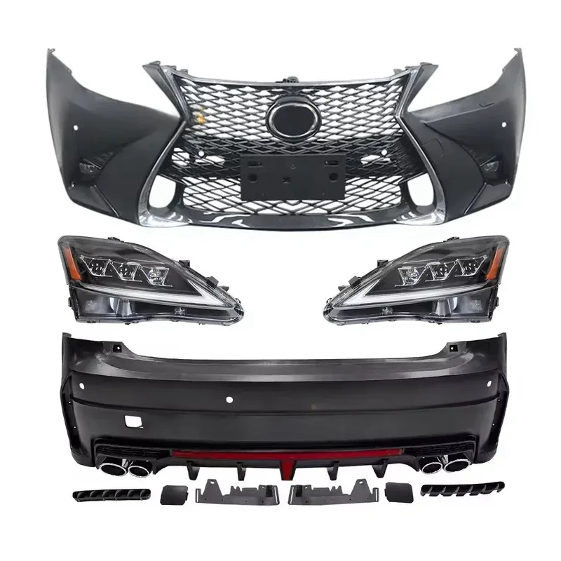 

High qualityCar Body Kits Car Grille Front Headlight Taillights Front Lip Car Bumpers for IS250 IS300 2006-2012 Upgrade to 2021
