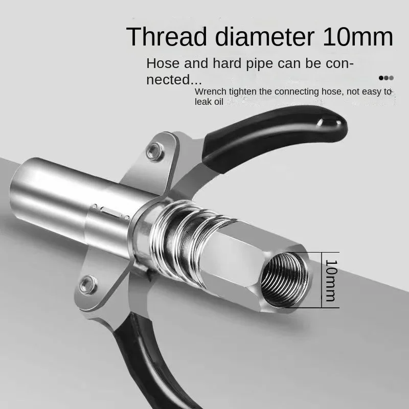 Grease Gun Adapter Car Grease Coupler Lube Quick Release Lock On Coupling End High-pressure Oil Injection Nozzle