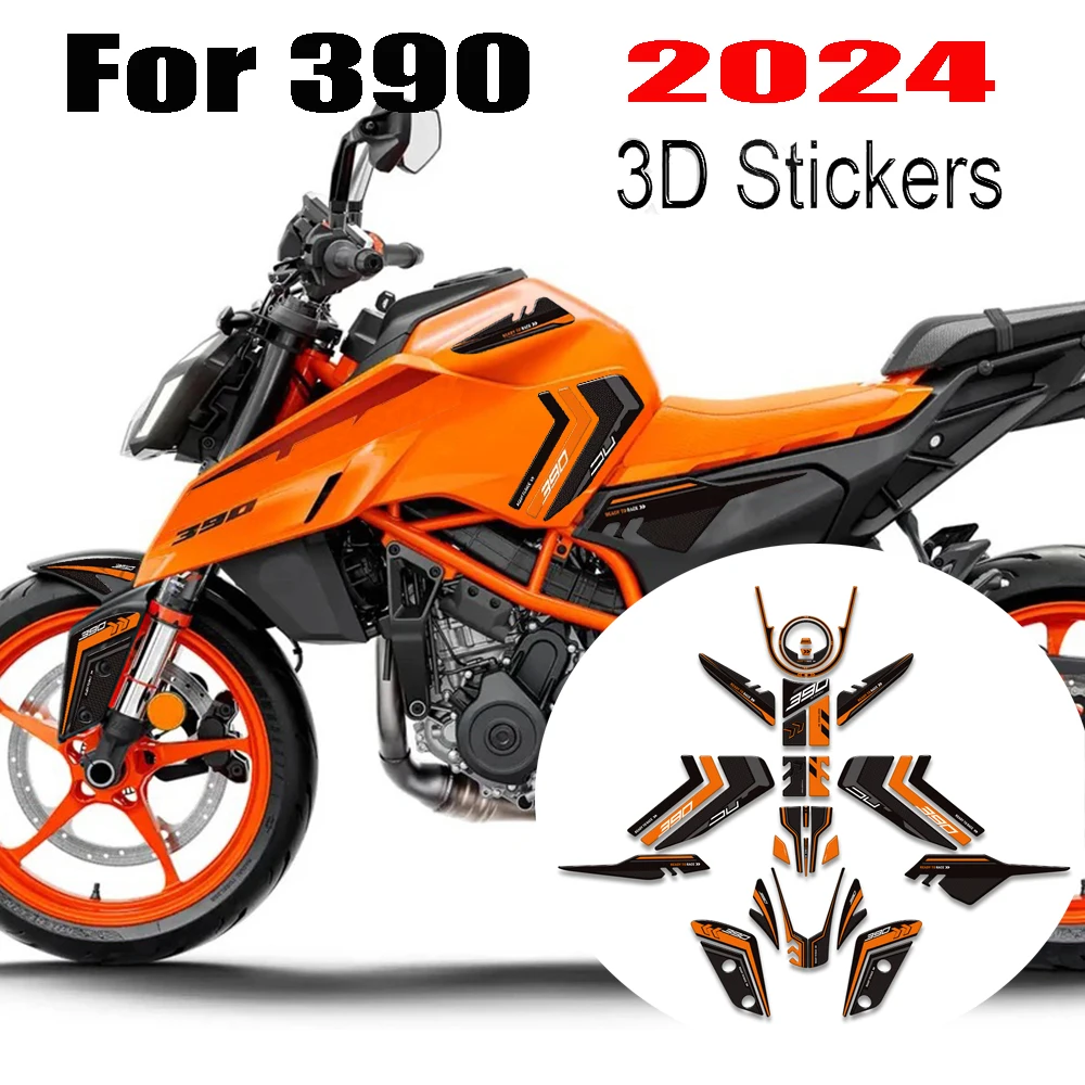 

FOR 390 Duk 2024 Motorcycle Fairing Fender Protector Tank Pad Side Grips Gas Fuel Oil Kit Knee TankPad Stickers Decals Adhesive