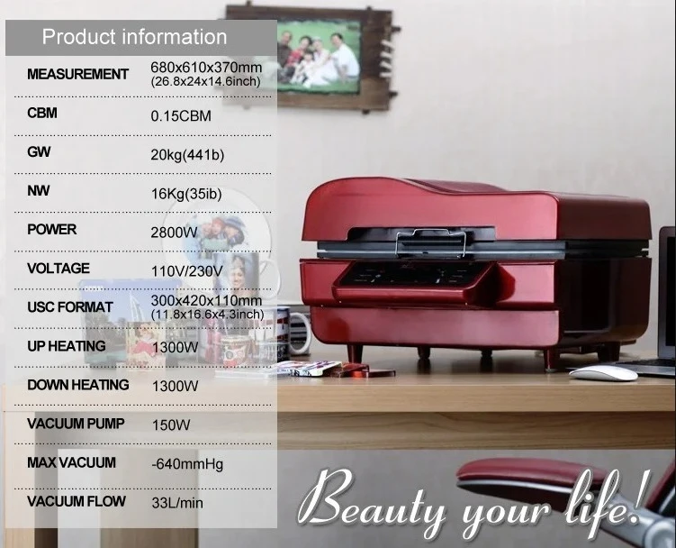 Multi-function 3D Vacuum Heat Press MACHINE Automatic Intelligent Sublimation Machine QUALITY Transfer Printing Machines
