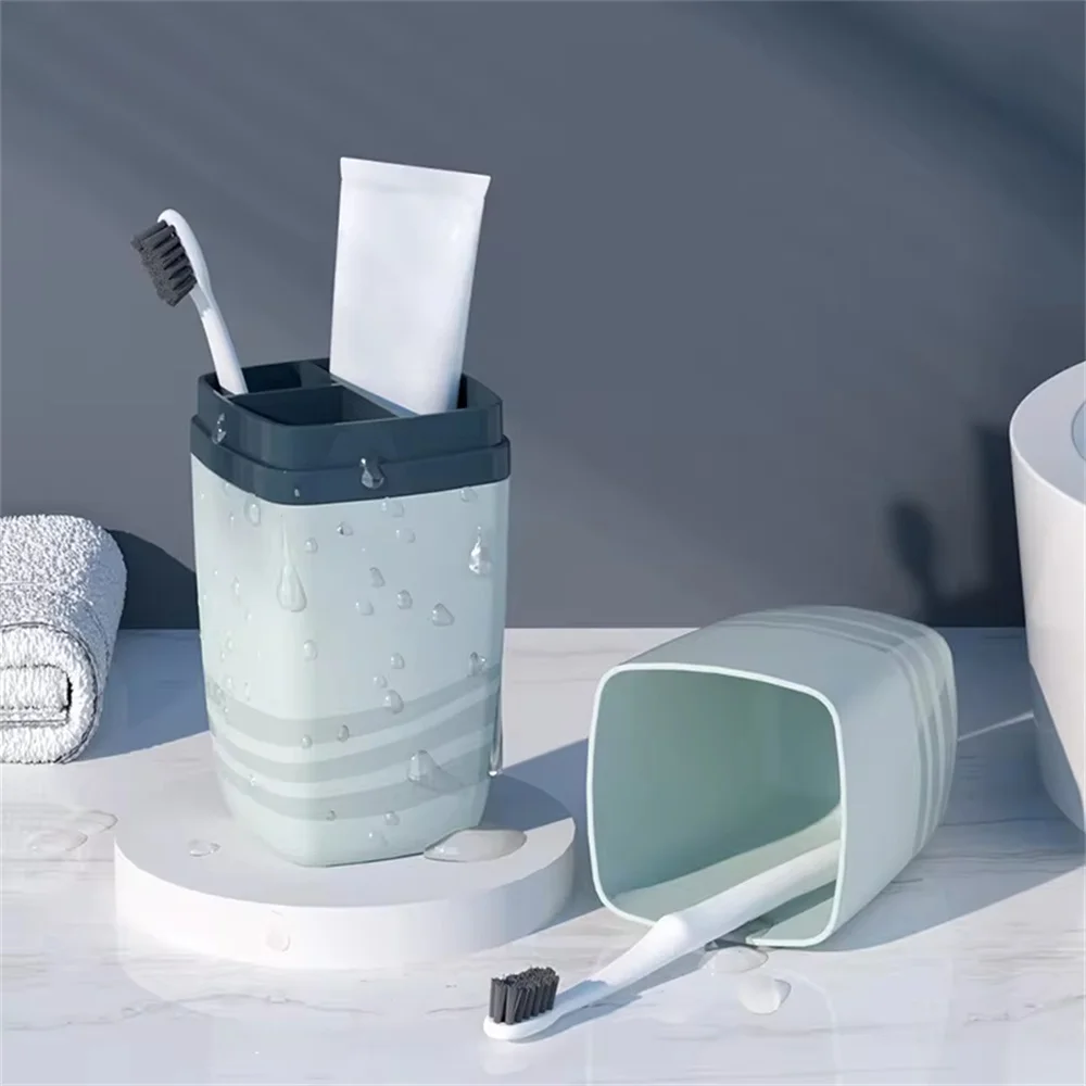 Portable Wash Cup Toothbrush Cup Mouthwash Cup Toothbrush Cup Household Set Tooth Cylinder Cup Toothbrush Toothpaste Storage Box