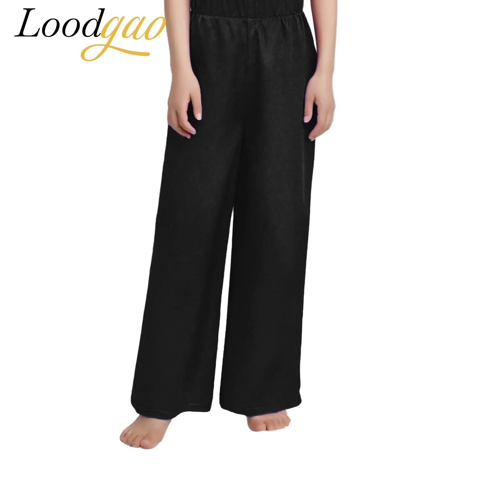 Kinderen Jongens Aanbiddingskostuums Lyrische Lof Satijnen Wijde Pijpen Broek Liturgische Moderne Kerk Viering van Geest Dansbroek