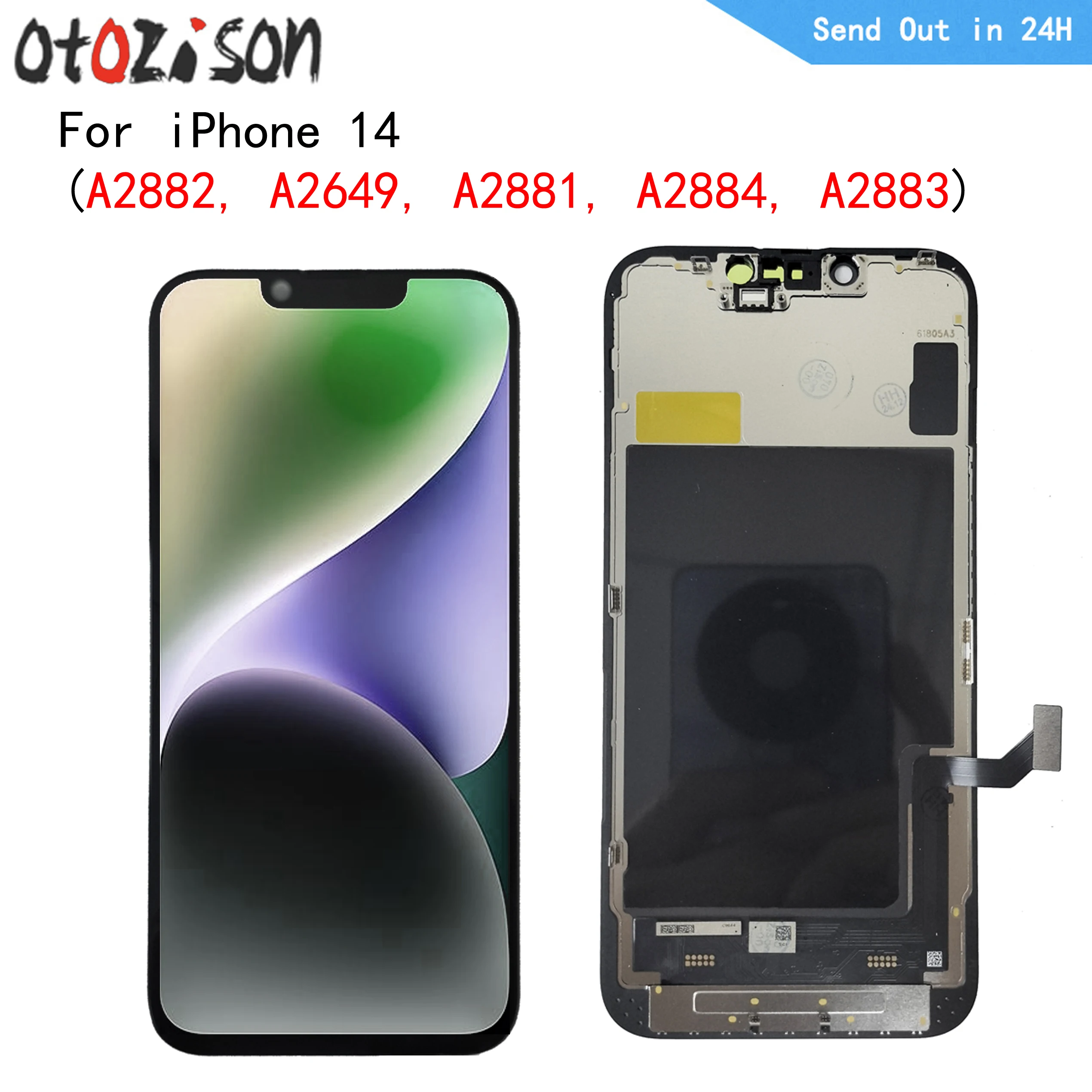 iphone14-液晶-apple-iphone-14-a2882-、-a2649-、-a2881-、-a2884-、-a2883-表示画面タッチパネルデジタイザセンサーアセンブリ