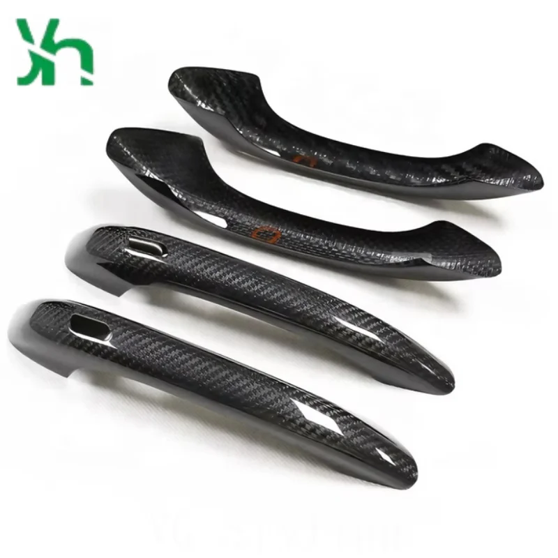 غطاء مقبض الباب الجانبي من ألياف الكربون بالكامل لغطاء الكسوة الخارجي Porsche CAYENNE MACAN #6