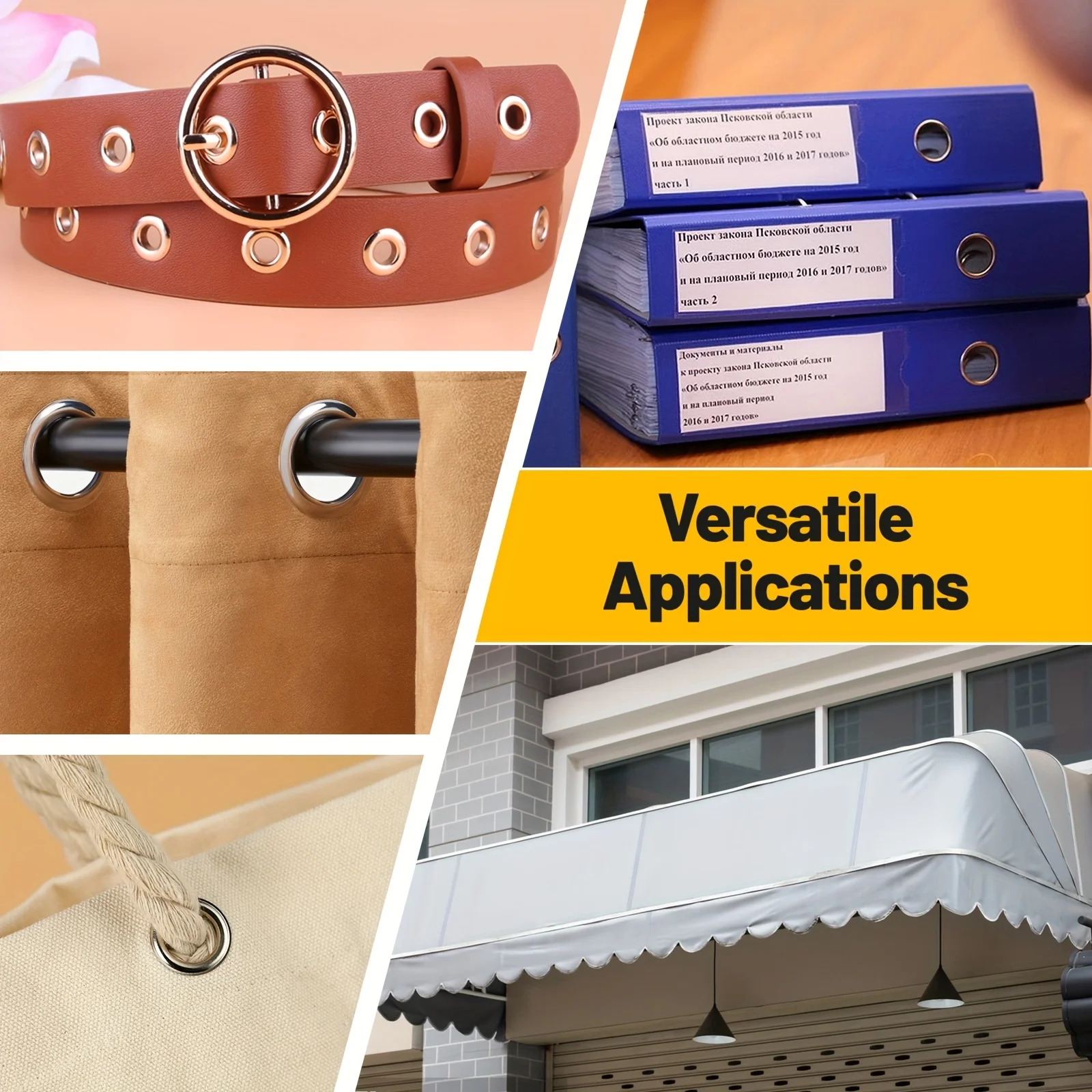Handgehaltenes manuelles Ösenstanzwerkzeug-Set mit austauschbaren Matrizen – für Planen, Stoffe, Duschvorhänge, Kleidung DIY – Detail 6