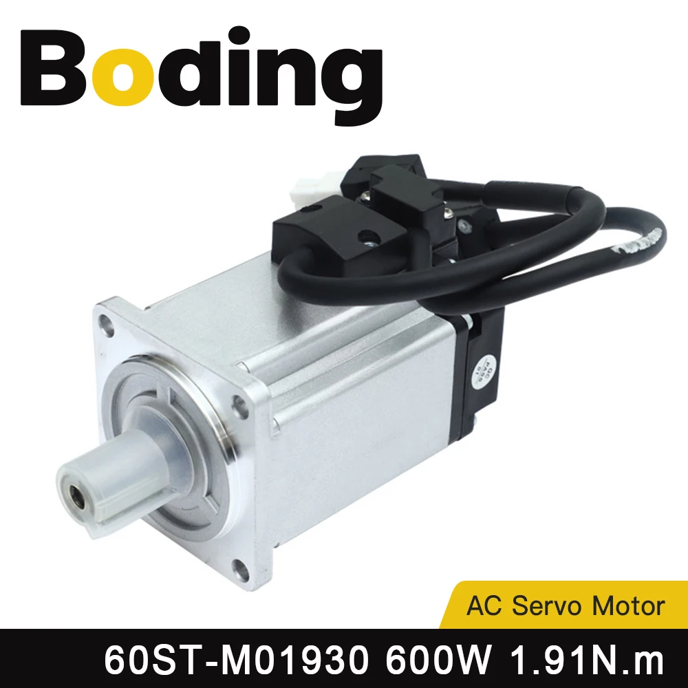 

BODING 60ST-M01930 600W 1.91N.m AC Servo Motor 3000RPM 220V 3.7A for Industrial Control Application