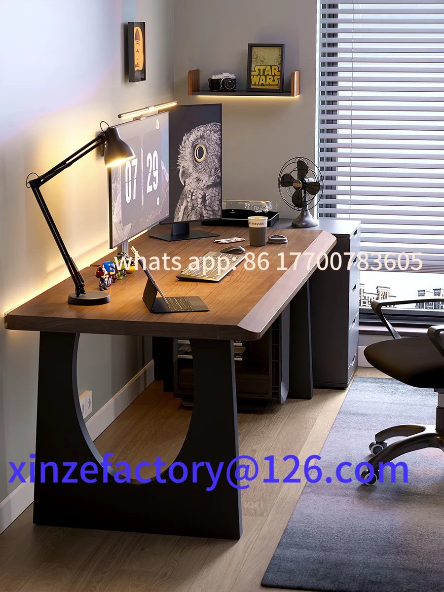 

Customizable Solid Wood Large Board Double Computer Desk
