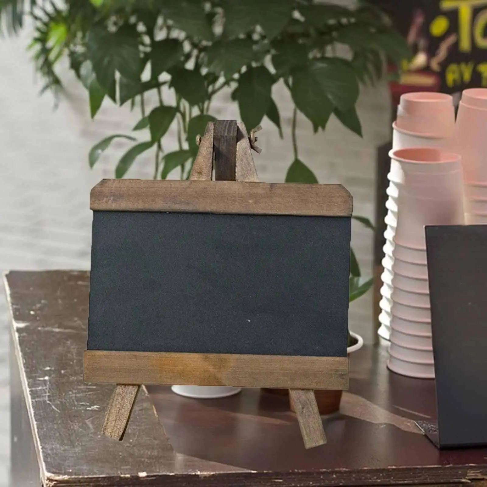

Tabletop Chalkboard Sign Menu Board Mini Chalkboard Multipurpose Chalk Board Wooden Blackboard for Kitchen Wedding Countertop