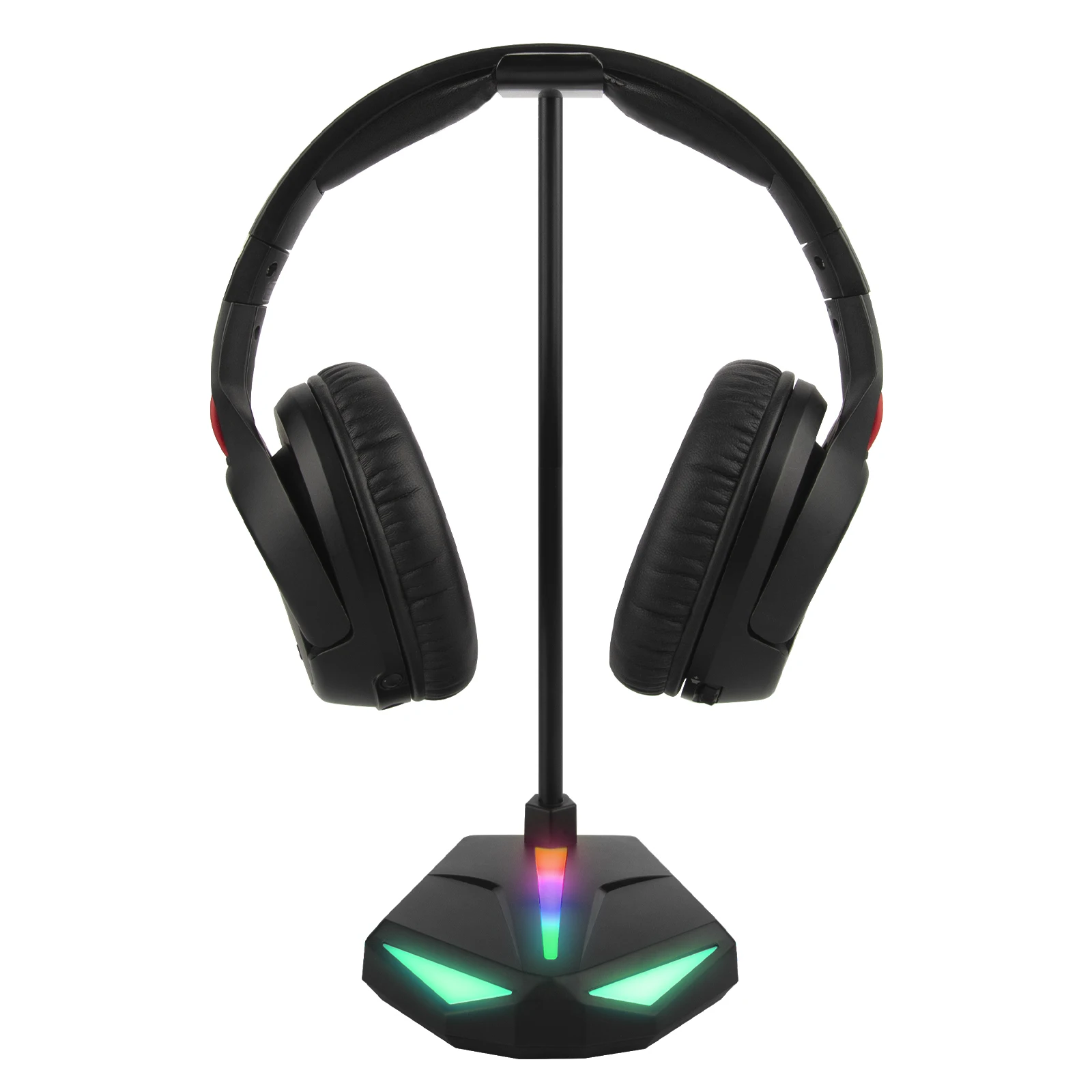 Geekria Universal RGB Gaming Headphone Holder with 3.5mm Surround Sound and 3 USB Ports Headset Stand Bluetooth Earphone Hanger