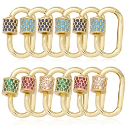 Juya Handmade Creative Pendant Fasteners Spring Locks Lobster Screw Carabiner Clasps Accessories For DIY Charms Jewelry Making