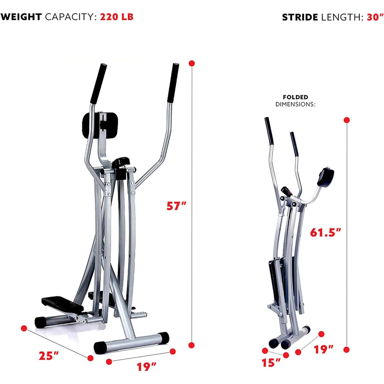 

Elliptical Trainer Manual Spacewalk Swing Pedal Fitness Machine