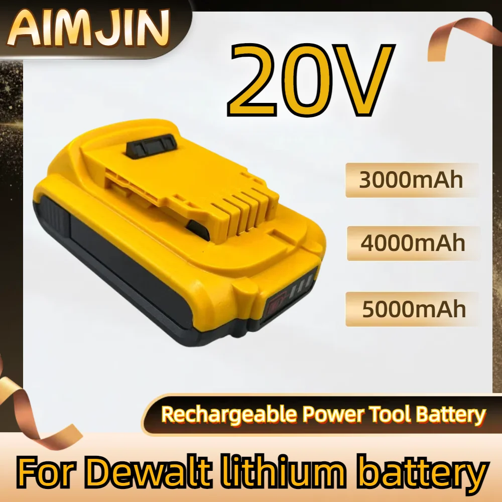 

20V 3.0Ah/4.0Ah/5.0Ah Li-ion Rechargeable Battery For DeWalt DCB180 DCB181 DCB182 DCB206 Wireless power tool battery replacement