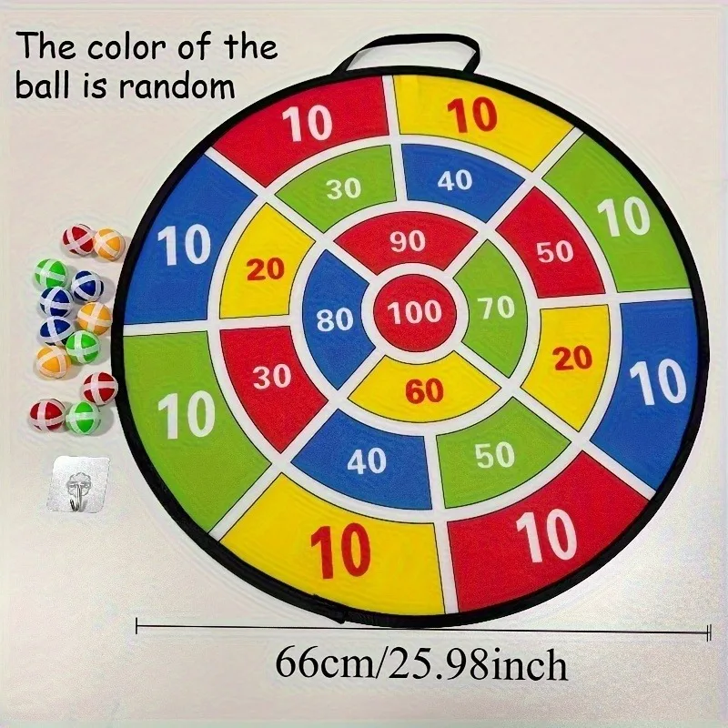 Juego de dardos con bolas de 12 Uds., juguetes interactivos textiles suaves para padres e hijos, actividad familiar segura para interiores/exteriores