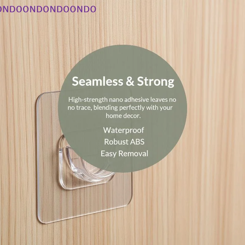 Adhesive Curtain Rod Brackets 4 PCS No Drilling Transparent Heavy Duty Holders for Rental Apartment Bedroom Window Decor