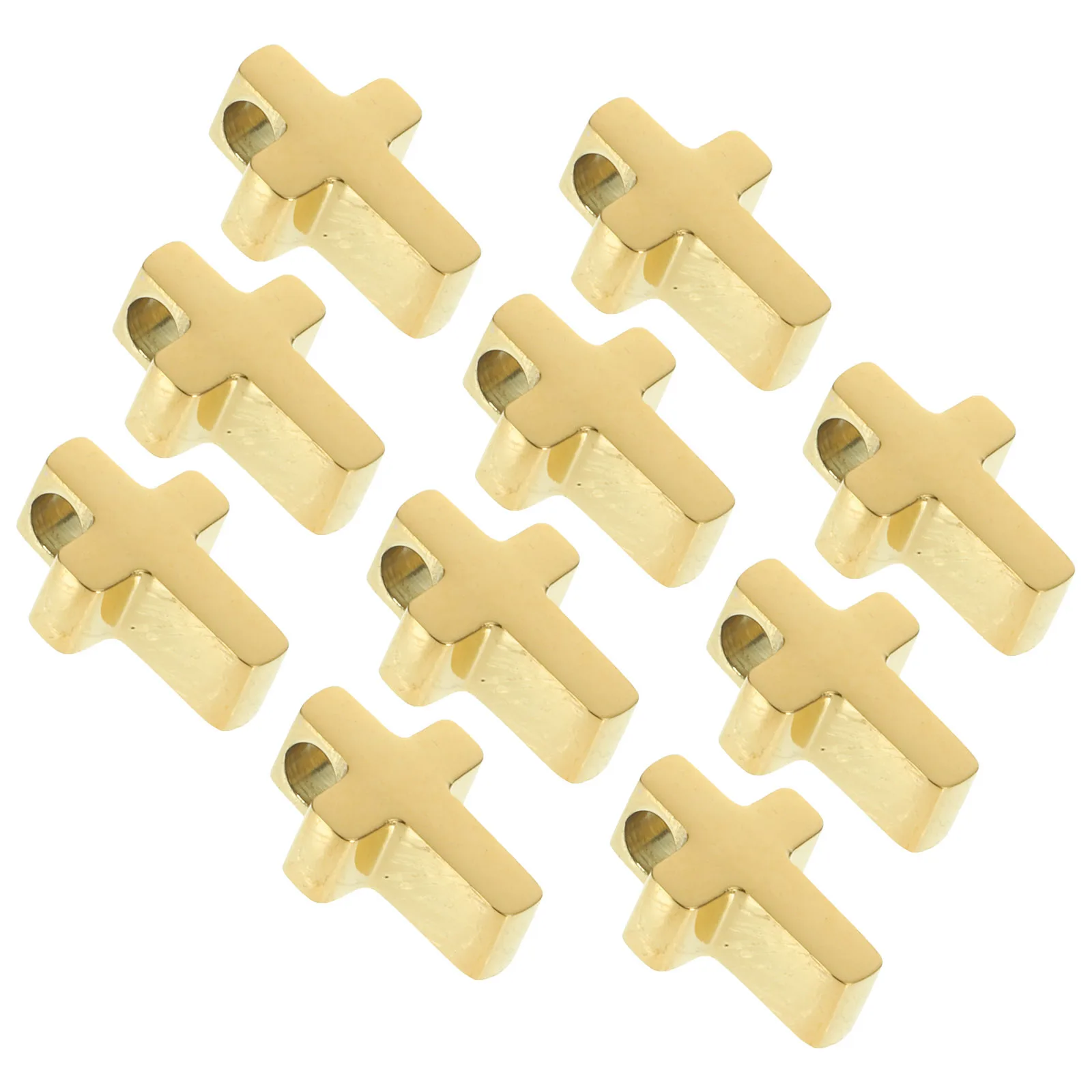 

10Pcs Stainless Steel Cross Pendants Smooth Finish No Burrs Ideal for Sensitive Skin Jewelry Making Supplies DIY Metal Pendants