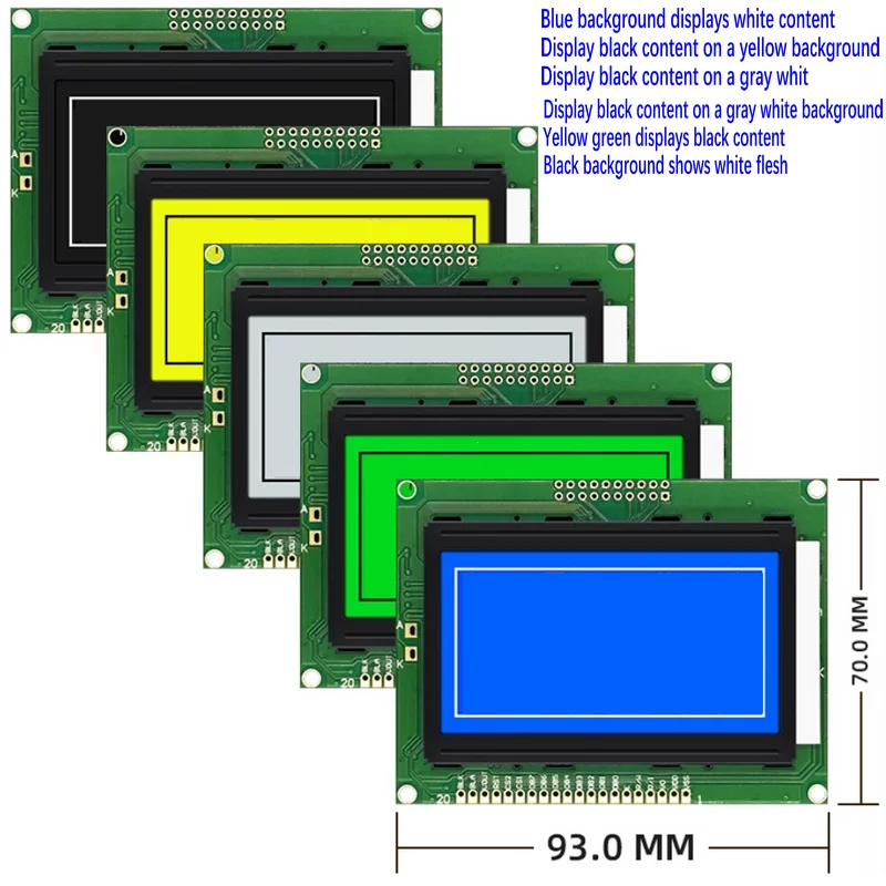 

1 шт./12864A LCD12864A 128*64 узор матричный 5 В ЖК-модуль прямая цена от производителя перевага синий белый, желтый зеленый