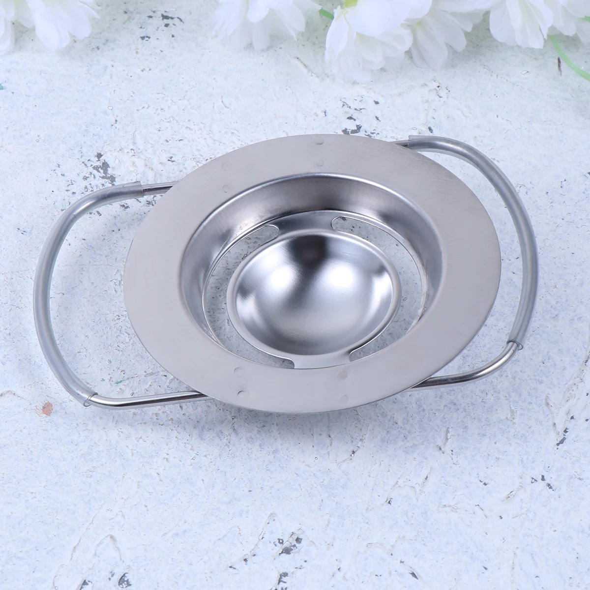 

Egg White Separator 304 Stainless Steel Yolk Extractor Mirror Polished Non-Stick Easy Clean Kitchen Baking Tool for Housewives