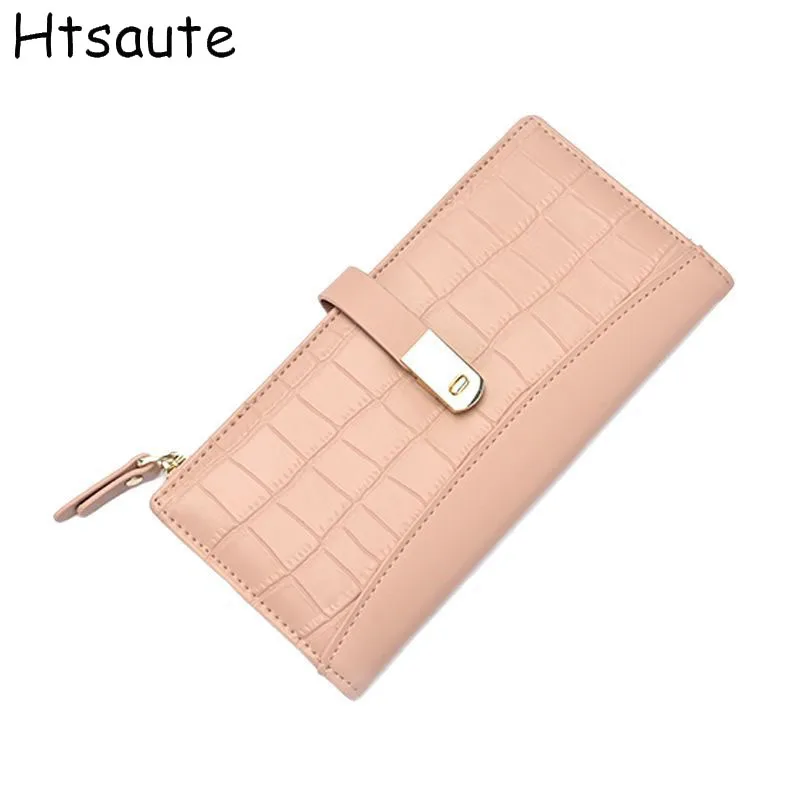 

Wallet For Women Long Korean Solid Color Purses Double Discount Multi Card Change Handbag billeteras coin purse Bag Women Clutch