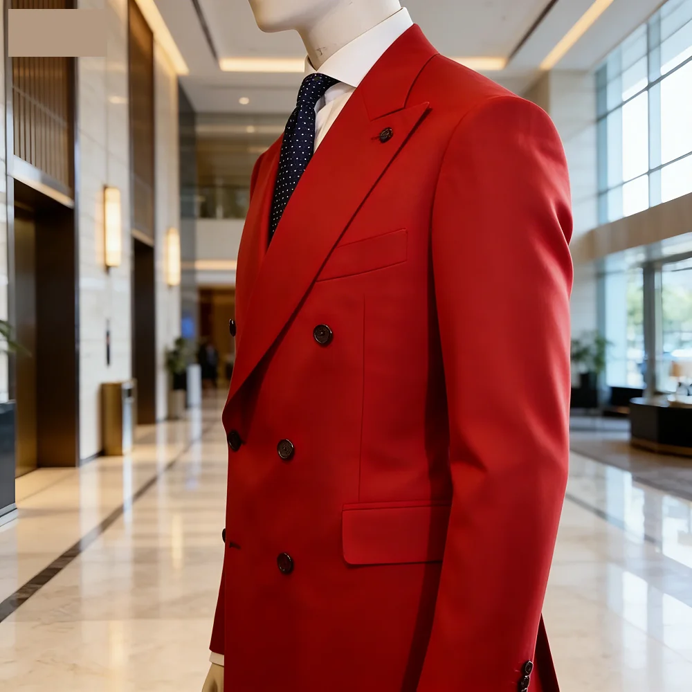 

Мужской свадебный пиджак приталенного кроя с острыми лацканами, двубортный деловой блейзер, элегантная верхняя одежда для мужчин