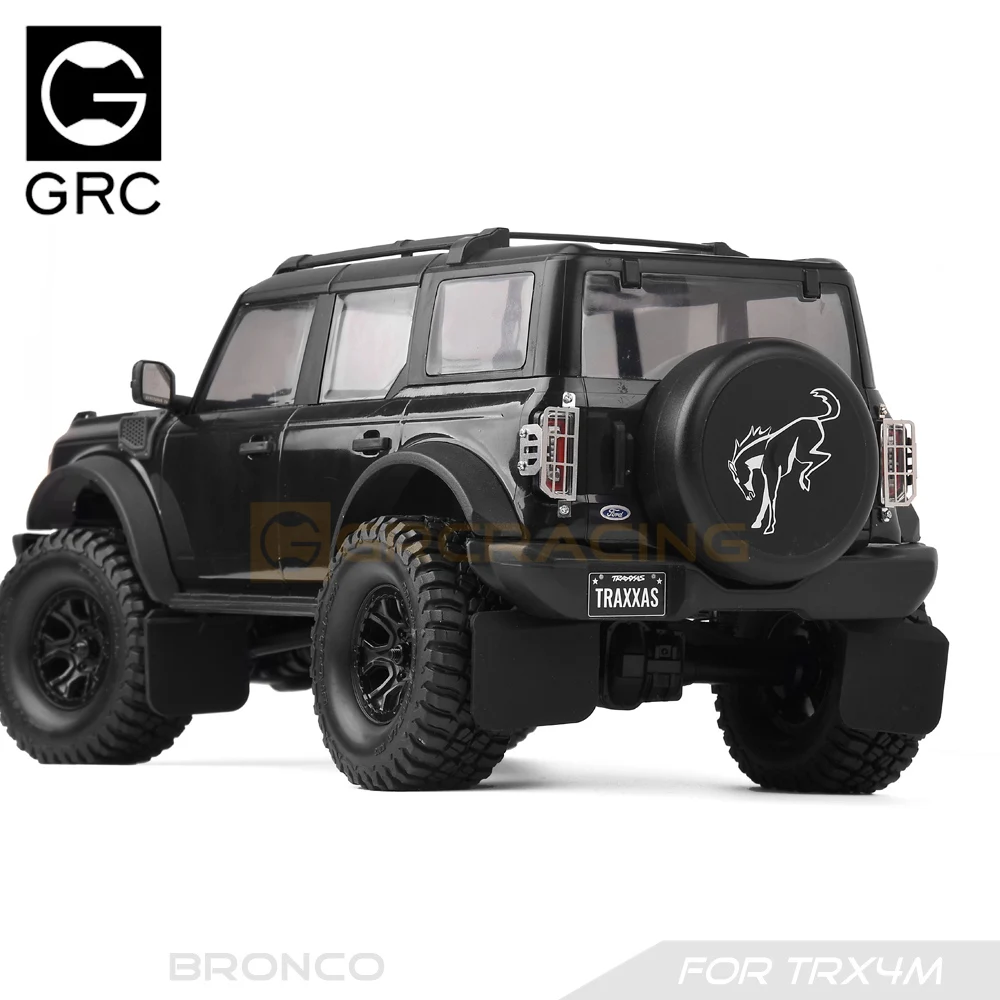 Couvercle de feu arrière en acier inoxydable, couvercle de feu arrière en métal simulé pour voiture sur chenilles 1/18 Rc Traxxas Trx-4m Trx4m Bronco # g179ps/pb