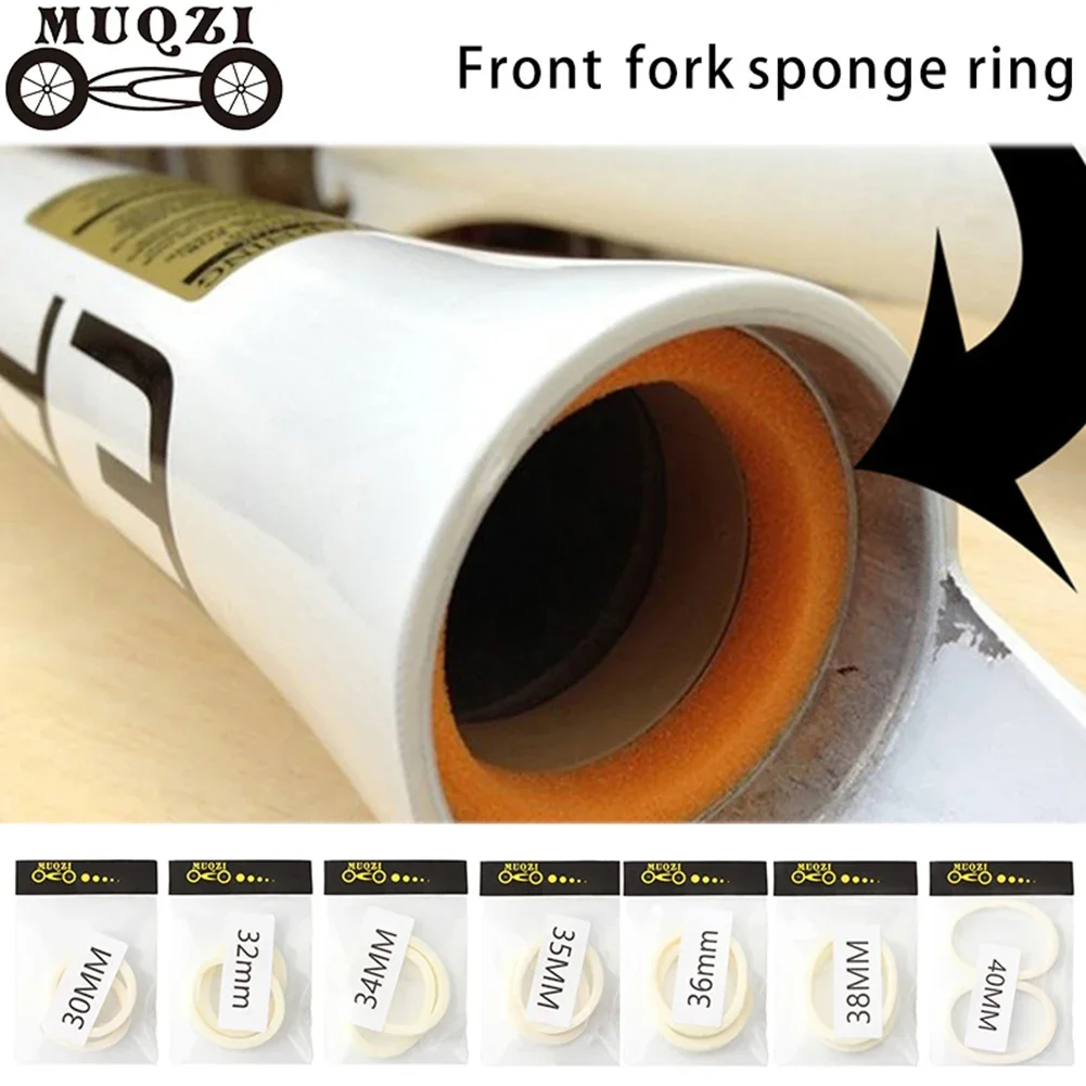 2/6/10Pcs Bicycle Front Fork Sponge Ring Oil Foam Absorption Seal Component 30/32/34/35/36/38/40mm Bike Forks Absorb Seal O-Ring