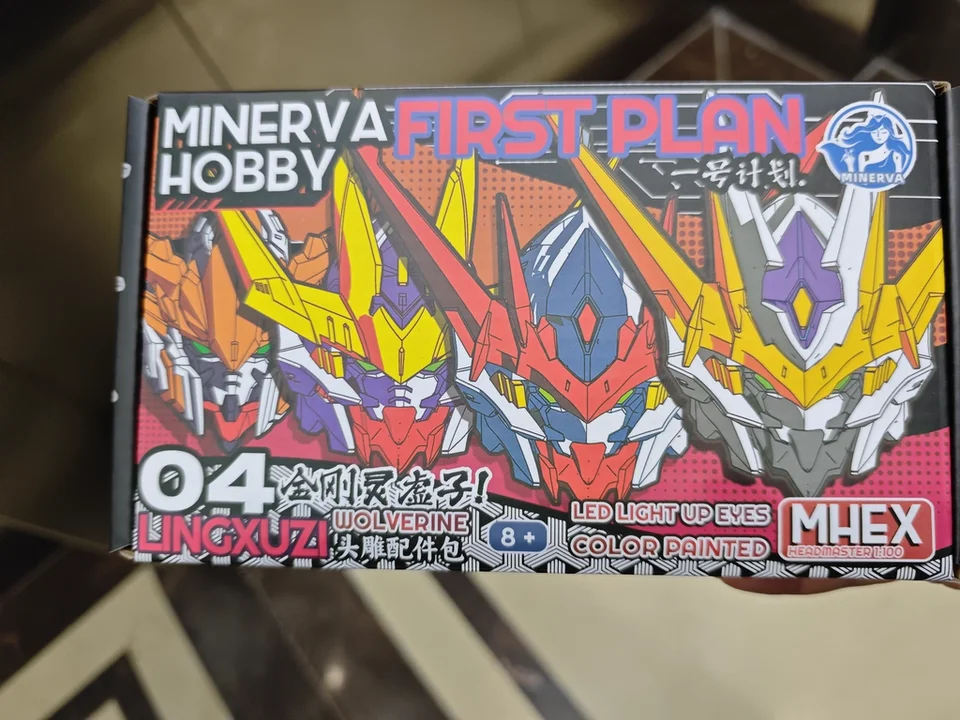Minerva Hobby Mechanical Myth Series 04: تمثال رأس Lingxuzi Mecha، مجموعة كاملة مرسومة مسبقًا متوافقة مع MG Barbatos