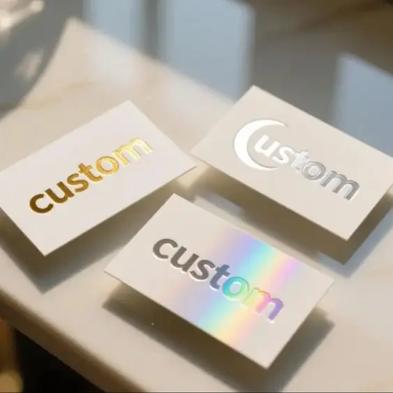 200pcs Gold Foil Business Cards Custom Free Design Thick 700g Paper Cards Printing With Gold Edge