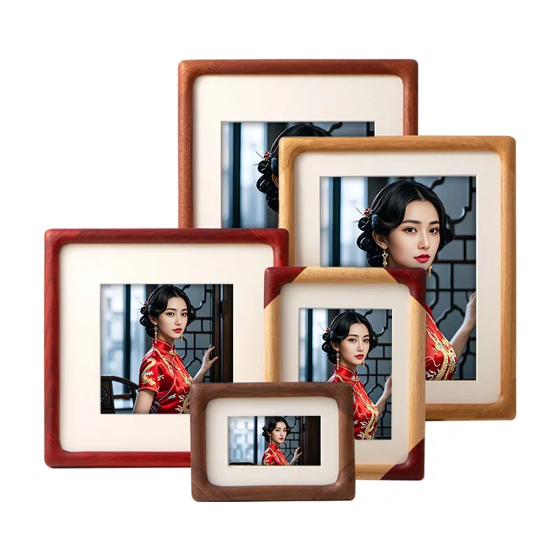 Retro Style Photo Framing Solid Wood Picture Frame Light Luxury Designer Frames Creative Picture Frame Cornice Room Decoration