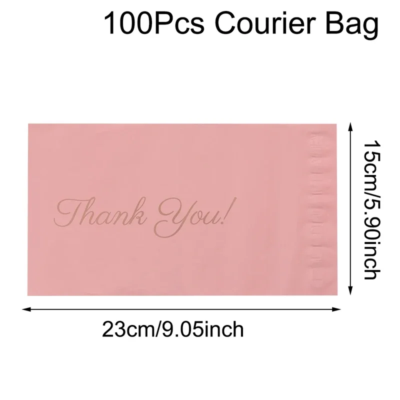 100pcs Pink Express Bags With Simple \