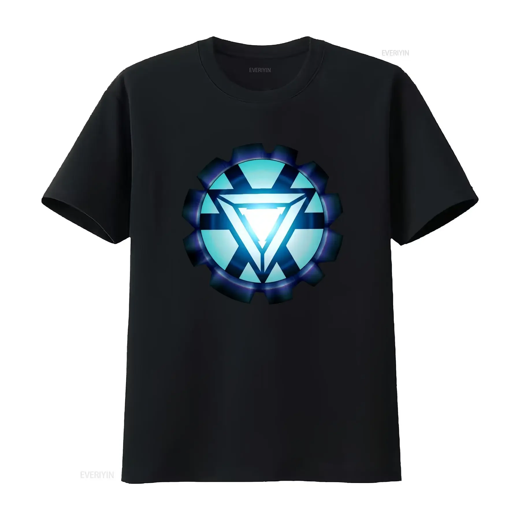 Arc Reactor Men's T shirt vintage Washed Unisex Top For Everyday Wear Stylish Slightly fashion Casual homme Stretched