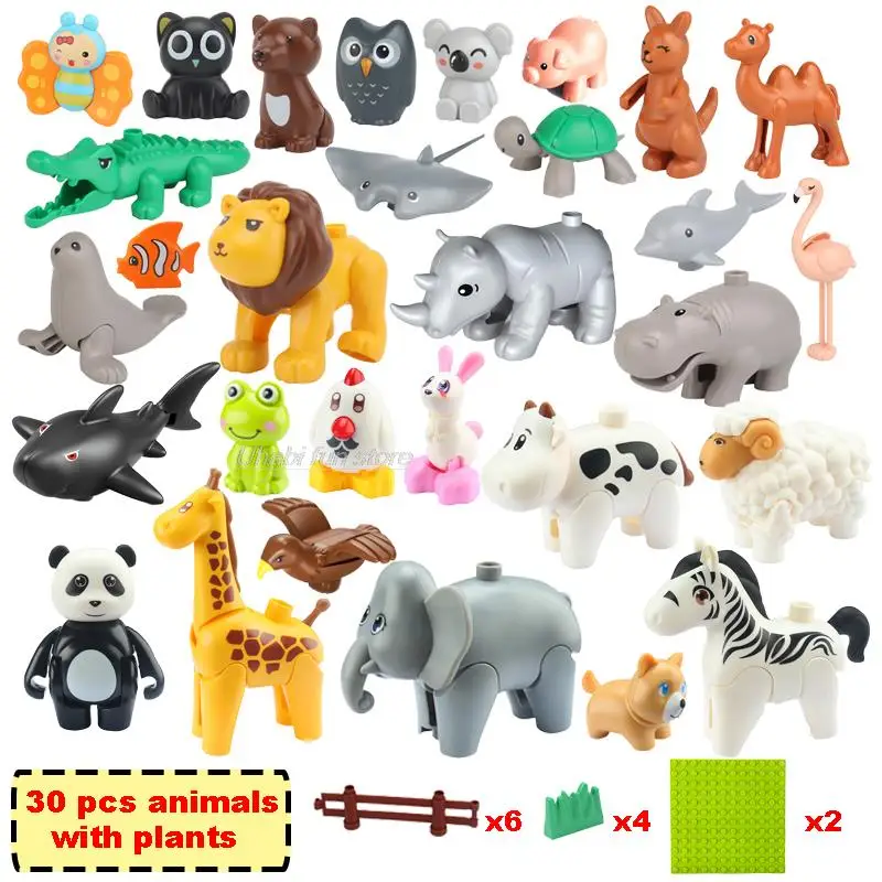 Bulk Grote Deeltje Bouwsteen Accessoires Dierenhuis DIY Gemonteerde Bakstenen Kinderen 3-6 Jaar Oud Educatief Speelgoed En Geschenken