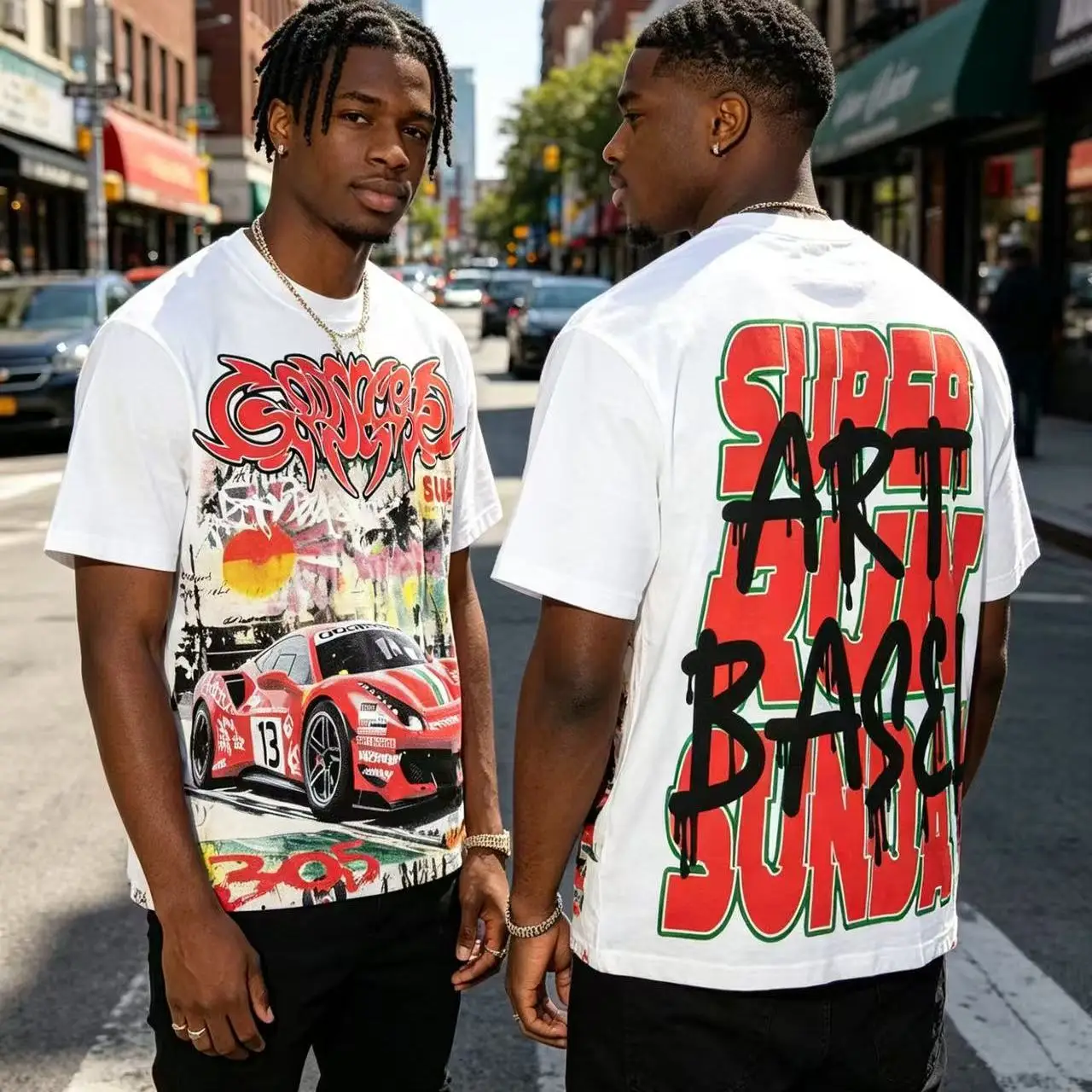 Godspeed Retro Street Car American Trendy Brand INS Style High Street Hip Hop Loose Heavyweight Pure Cotton Short Sleeve T-Shirt